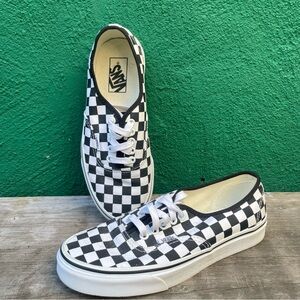 Vans Authentic Classic Checkered Black and White Shoes